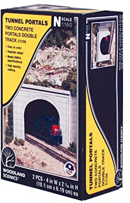 Woodland Scenics Concrete N Scale Tunnel Portals