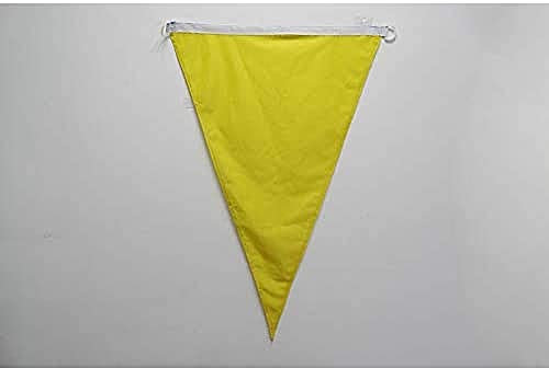 AZ FLAG - Drapeau Plage orange triangle Spécial Extérieur - 150x90 cm - Drapeau Flamme De Baignade Orange En Maille Bloquée Avec Anneaux Plastiques Intégrés - 170g