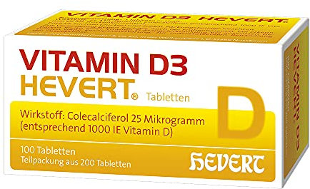 Vitamin D3 Hevert bei Mangel und erhöhtem Bedarf, 200 St. Tabletten