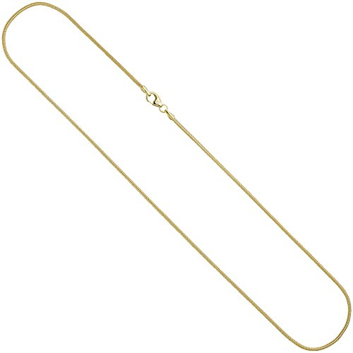 Jobo Damen Goldkette Schlangen-Kette aus 14 Karat 585 Gold 1,6 mm 42 cm