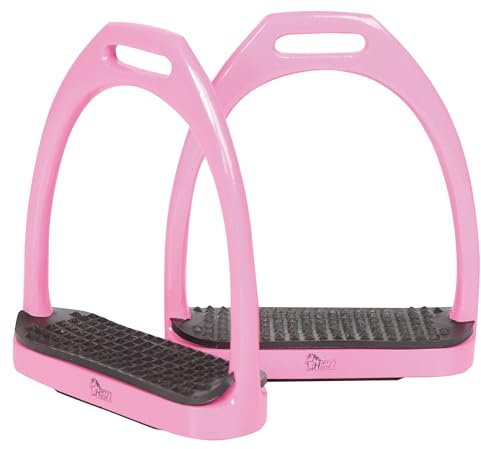 Harry's Horse - Estribos de Aluminio (11 cm), Color Rosa