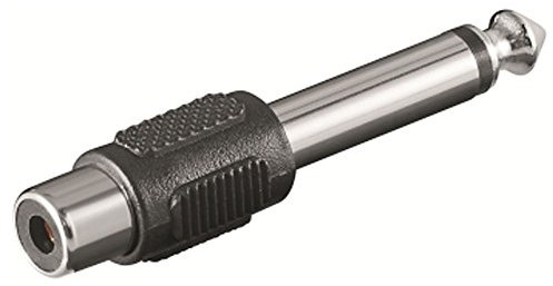 ADATTATORE AUDIO DA 6.3 MM MASCHIO 2 POLI - CINCH FEMMINA RCA (AB-AV 100)