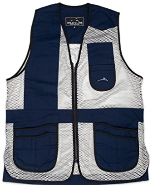 Wild Hare Shooting Gear Heatwave Mesh Vest Navy & Silver (Small, Right Handed)
