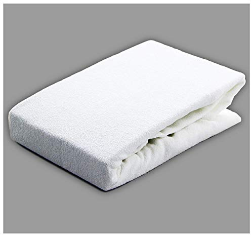 Brand New R Kids White Terry Towelling Cot Fitted Sheet