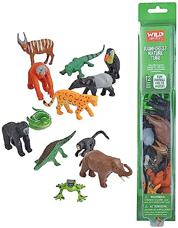 WILD REPUBLIC Europe 32 cm Nature Tube Rainforest Playset (12755), Tropical Forest