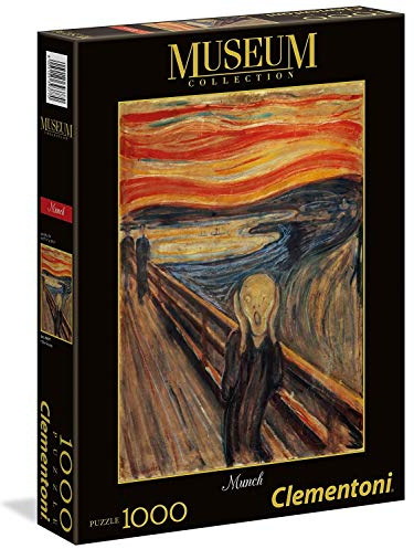 Clementoni 39377 Munch – Der Schrei – Puzzle 1000 Teile, Museum Collection, Geschicklichkeitsspiel für die ganze Familie, buntes Legespiel, Erwachsenenpuzzle ab 14 Jahren