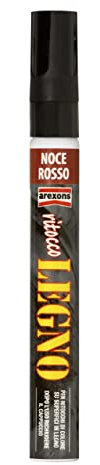 AREXONS | Paint Marker Ritocco Legno Noce Rosso, Pennarello Permanente per Ritocchi su Legno, Colore Durevole, Resistente, Uso Interno ed Esterno