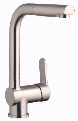 Hochwertige Niederdruckarmatur - Küchenarmatur Spültischarmatur Dora mit herausziehbarer Geschirrbrause edelstahlfarben Schuette