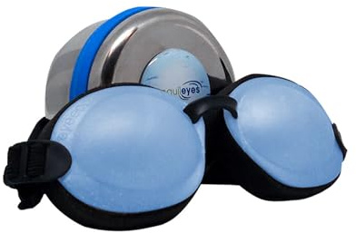 Eye Eco Tranquileyes Mini Sleep Eye Mask - Soothes Irritated Eyes and Shields from Light - Soft Eye Mask with Adjustable Straps for Rest and Sleep - Blue, Not One-Size-Fits-All