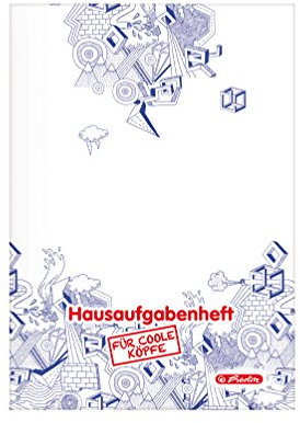 Herlitz Aufgabenheft für coole Köpfe, A5, holzfreies Papier, 80 g/m², 48 Blatt