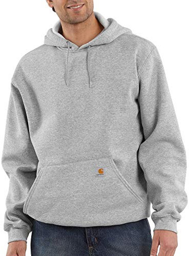 Carhartt arbetskläder herr medelvikt sweatshirt med huva (förpackning med 1), Gråmelange, S