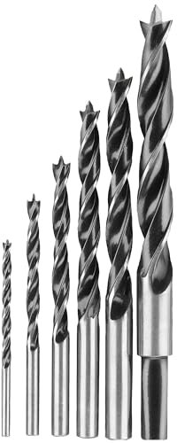 DEWALT Drill Bit Set, Brad Point, 6-Piece (DW1720), Black