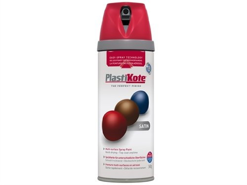 Plasti-kote 22106 6UC Premium Spray Paint Satin Real Red 400ml