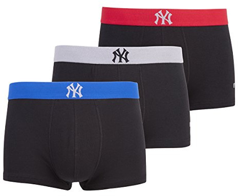 New York Yankees Herren Boxershort Schwarz Schwarz