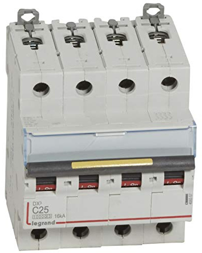 Disjoncteur DX³ 10000-16kA - 4P - 400V~ - 25A - courbe C - 4 modules