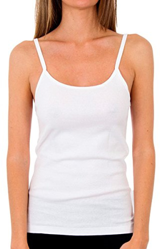 Playtex Camiseta tirantes finos sin costuras para Mujer Blanco, M