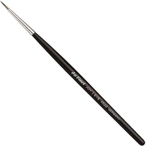 da Vinci, JOY Eyelinerpinsel, vegan, Kunstfaser, präzises Auftragen von Eyeliner, Kajal & feuchtem Lidschatten, Augenpinsel, feine & breite Linien, Handmade in Germany