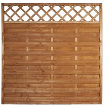 Lasierter Zaun Sichtschutz/Dichtzaun Im Maß 180 x 180 cm (Breite x Höhe) mit Rankgitter aus Kiefer/Fichten Holz, druckimprägniert Rostock