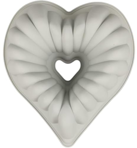 GMMH Original silikonbakform hjärta XXL tårta bakform kakform brödbakform fruktbottenform (ljusgrön)