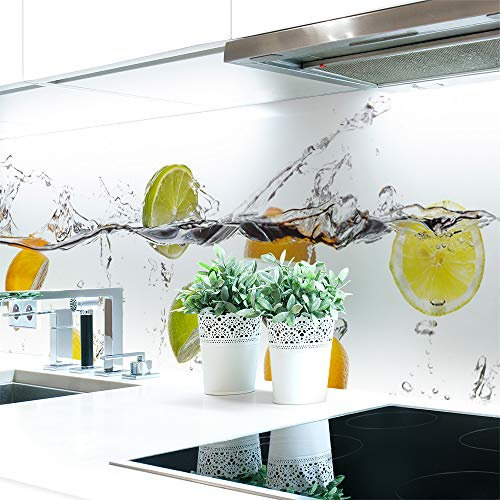 Küchenrückwand Frucht Wasser Premium Hart-PVC 0,4 mm selbstklebend - Direkt auf die Fliesen, Größe:120 x 60 cm