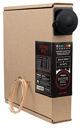 D'Addario Corde Chitarra Acustica | Corde per Chitarra Acustica | Corde Acustica | EJ17-B25 Set Corde Acustica EJ Phosphor BRZ RND WND, 13-56