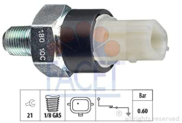 FACET Interruptor de control de la presión de aceite 7.0180 1/8 GAS Ancho de llave: 21 Compatible con MERCEDES-BENZ Clase A W177 GLB X247 CLA Coupé C118 GLA H247 CLA Shooting Brake X118 Clase B W247