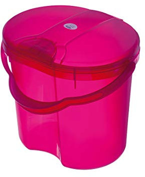 Rotho Babydesign TOP Windeleimer, Tipp-Deckel, 11l, Ab 0 Monate, TOP, Translucent Pink, 200020210