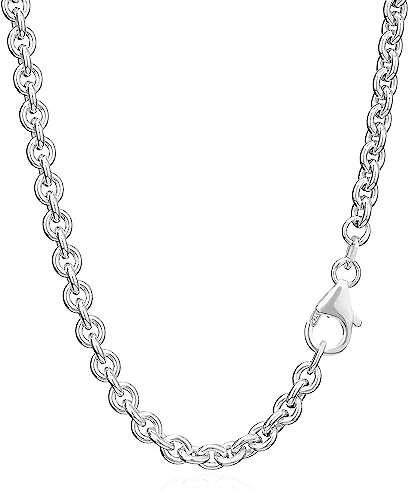 NKlaus 60cm Ankerkette 925 Silber elegante Halskette Breite: 4,0mm Collier 22,2g schwer 3536