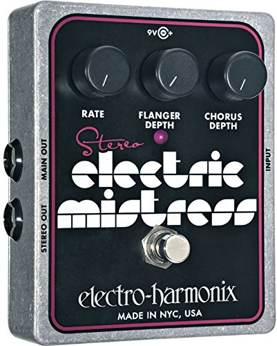 electro-harmonix Stereo Electric Mistress Stereo Electric Mistress Flanger Pedal - Pedal de efecto flanger para guitarra, color plateado