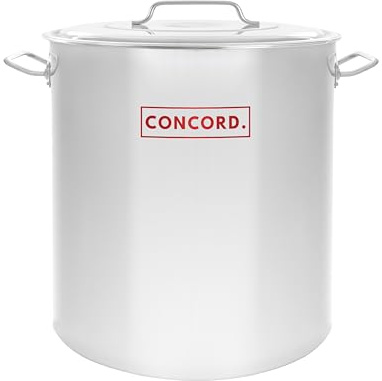 Concord Cookware Stainless Steel Stock Pot Kettle, 60-Quart