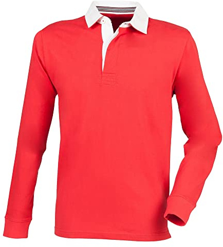 Front Row - Premium superfit rugby shirt - Red - XL