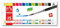 CARAN d'ACHE - FANCOLOR Kinder Gouache Tabletten und 1 Pinsel - 15 Farben, Bunt