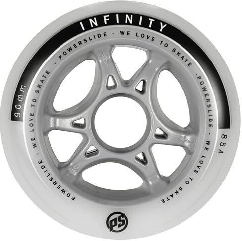 Powerslide 905222 Infinity II - Ruedas para Patines (90 mm, 4 Unidades), Color Blanco