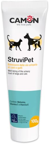 CAMON | StruviPet Pasta, Alimento Complementare per Cani e Gatti, per il Benessere delle Vie Urinarie e la Riduzione delle Recidive di Calcoli di Struvite, 100g