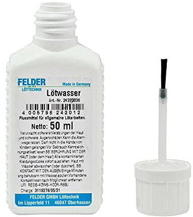 Felder Soldadura de agua de 50 ml de fundente para soldadura general