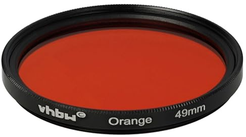 vhbw Universal Farbfilter orange für Kamera Objektive mit 49mm Filtergewinde - Orangefilter