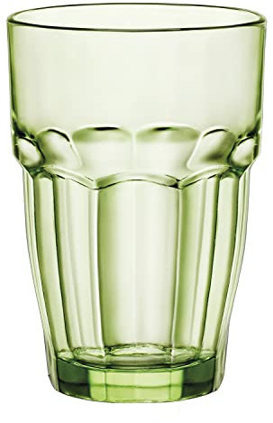 Bormioli Rocco Rock Bar Lounge Mint Long drink bicchieri 370ml, verde, indurito