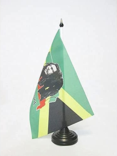 AZ FLAG Bob Marley Tischflagge, Polyester, 100 D, 21 x 14 cm