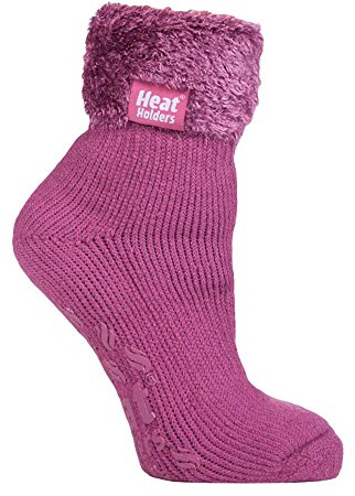 HEAT HOLDERS - Lounge Thermal Non Slip Bed Socks With Grip for Women (HHL04, 5-8 US)