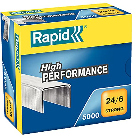 Rapid Heftklammern (24/6 mm, Strong, verzinkt) 5000 Stück