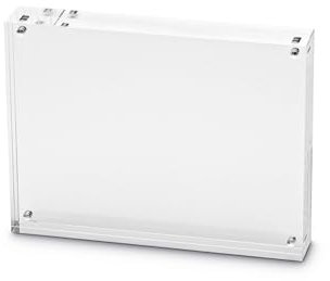 Maul Bilderrahmen B7 (15x11,5x2,4 cm) | Bilderrahmen für Foto aus hochwertigem Acryl | Doppelseitiger Rahmen für Quer- und Hochformat | Ideal für Bilder und Collage | Transpartent