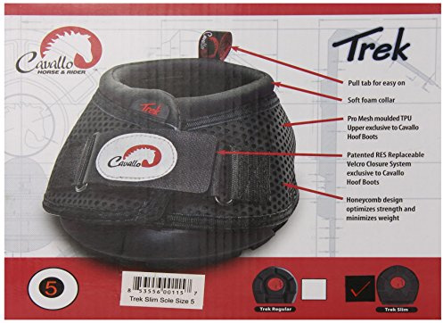 Cavallo Horse & Rider Trek Slim Sole Hoof Boots, Size 3