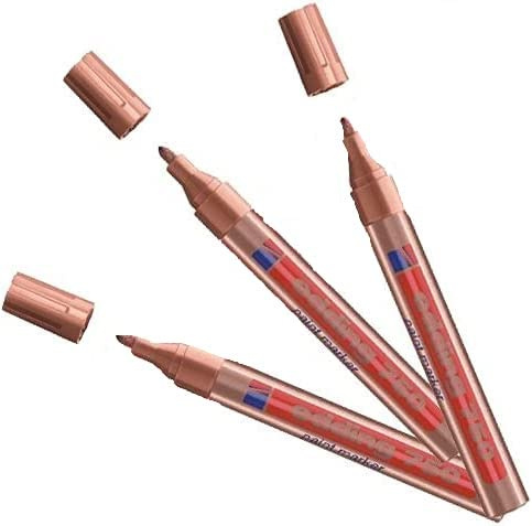 EDDING 750 Lackmarker 3er Sparpaket | 9 Farben & Sortierte zur Auswahl! (3er Set, kupfer)
