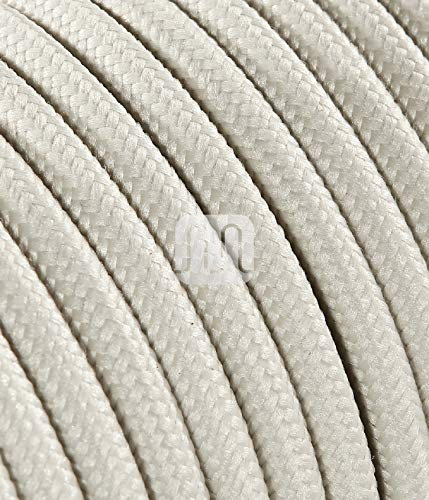 Merlotti 20347 Cable eléctrico Redondo H03VV-F 2 x 0,75, Crema, 3 m