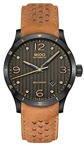 Mido Herren-Armbanduhr Analog Automatik Leder M0254073606110