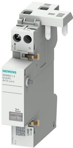 Siemens 5SM60112 Brandschutzschalter-Block AFDD 230V 1-16A, einfach anbaubar an LS- oder FI/LS-Schalter, 1P+N (1TE)