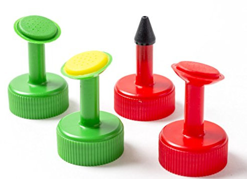 Nutley's Garden Innovations Set of 4 Bottle Top Waterers Plastic: Great for seeds & seedlings