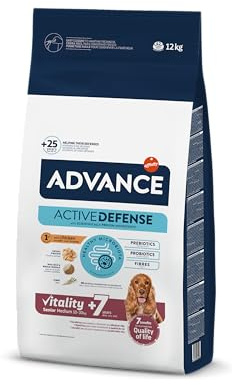 Advance Medium Senior, Pienso para Perros Senior (+7 años) de Razas Medianas con Pollo, 12kg