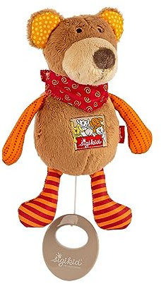 SIGIKID 40357 Spieluhr Bär Musik Mädchen und Jungen Babyspielzeug empfohlen ab Geburt braun