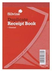 Silvine 230 - Duplicate Receipt Book 105x148mm Gummed Pk12 230